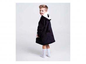 Noxxiez plüss kapucnis pulóver, S, panda, 3-6 év