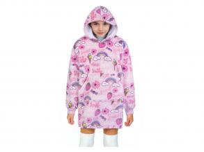 Noxxiez plüss kapucnis pulóver, M/L, Sweet, 160 cm-ig