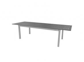 Aluminium étkező asztal 220-280 x 100 cm-es