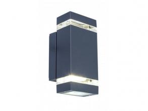 LED lámpatest , oldalfali , 2 irányú, 8W , természetes fehér , sötét szürke , kültéri , IP44 , LUTEC , FOCUS