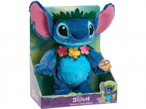 Stitch táncoló és éneklő plüssfigura, 38 cm