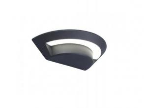 LED lámpatest , oldalfali , 7W , természetes fehér , szürke , kültéri , IP54 , LUTEC , GHOST