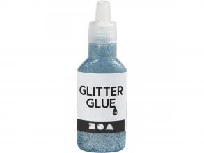 Csillogós ragasztó, 25 ml - világoskék