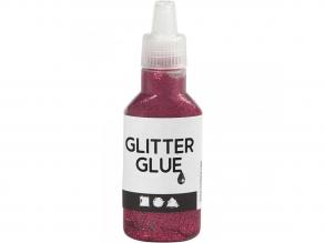 Csillogós ragasztó, 25 ml - rózsaszín