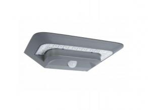 LED lámpatest , oldalfali , 2W , napelemes , mozgásérzékelős , természetes fehér , kültéri , IP44 , LUTEC , GHOST SOLAR