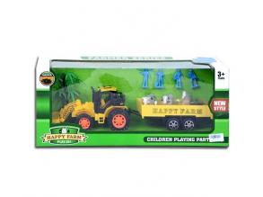 Happy Farm Traktor pótkocsival és kiegészítőkkel