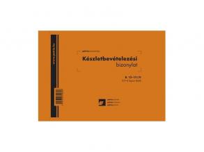 B.12-111/V A5 25x4 fekvő "Készletbevételezési bizonylat" nyomtatvány