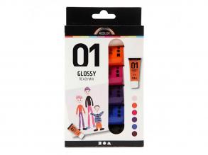 Akrilfesték gyerekeknek, extra fényes színek, 6 x 20 ml