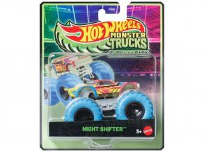 Hot Wheels Monster Trucks: Night Shifter sötétben világító kisautó 1/64  Mattel