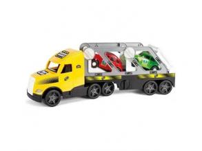 Magic Truck: Autószállító kamion fluoreszkáló lámpákkal 81cm - Wader