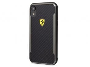 Ferrari SF Racing Shield Iphone XR nyomott karbon hatású fekete tok