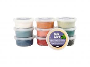 Silk Clay gyurma, pasztell színek, 10 db.