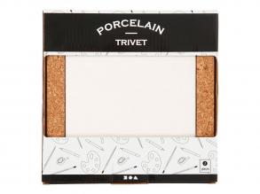 Porcelán alátét parafa kerettel