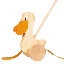 Gurulós, tolható fa pelikán
