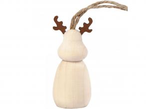 Fa akasztós dekoráció - Rénszarvas