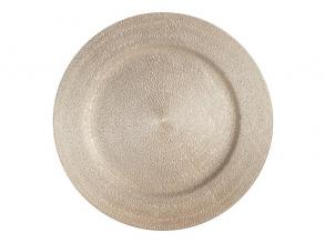 Iris dekor tálca kör 33cm sima arany