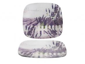 IRIS üveg tál levendula minta 20cm