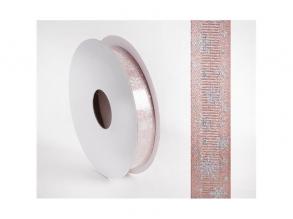 IRIS szalag hópihés rosegold 15mm/10méter