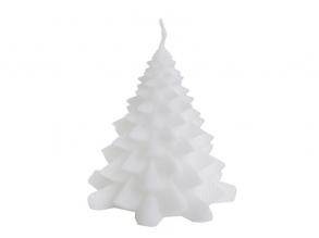 IRIS fenyő alakú gyertya, fehér, 7cm*7,5cm