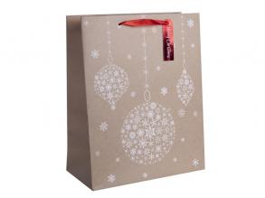 Iris natúr karácsonyi függő díszek papírtasak matt 18*23 cm