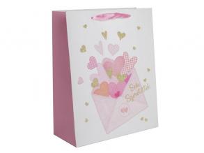 Iris szívek papírtasak matt 18*23 cm