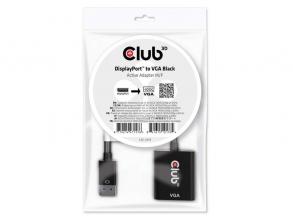 CLUB3D Displayport - D-Sub fekete aktív adapter