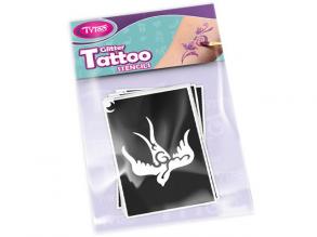 Női 1 csillámtetoválás sablon szett 10db-os