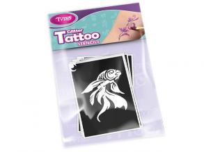 Női 2 csillámtetoválás sablon szett 10db-os