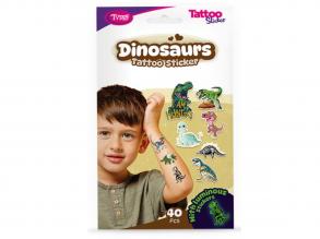TyToo: Dinoszauruszos tetoválás matrica szett 40 db-os