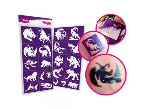 TyToo: Vad állatok csillámtetoválás sablon szett 22db