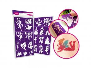 TyToo: Tündérek és hercegnők csillámtetoválás sablon szett 22db