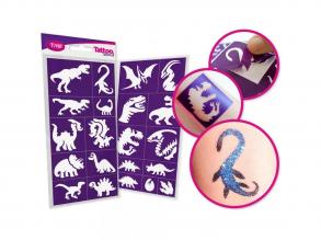 TyToo: Dinoszauruszok csillámtetoválás sablon szett 21db