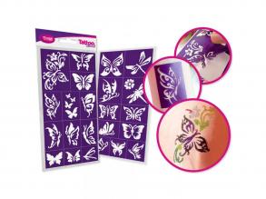 TyToo: Pillangók csillámtetoválás sablon szett 23db