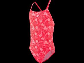 Dazzlegeo Allover X Back 1 Piece Speedo lány piros mintás színű úszódressz