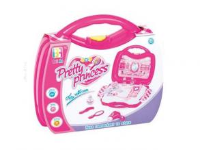 Pretty Princess pink szépségszett hordozható táskában kiegészítőkkel
