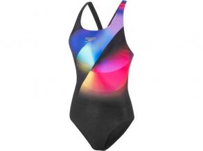 Placement Digital Powerback Speedo női fekete/színes színű úszódressz