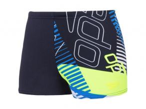 Allover Aquashort Speedo fiú fekete/kék/sárga színű úszónadrág