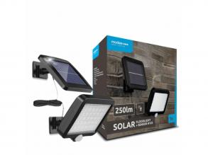 LED reflektor , napelemes , mozgásérzékelős , 250 lm , hideg fehér , IP44 , Modee