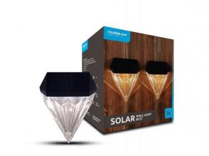 LED lámpatest szett , 2 darabos , napelemes , oldalfali , meleg fehér , kültéri , IP44 , Modee , WS127