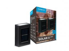 LED lámpatest szett , 2 darabos , napelemes , oldalfali , hideg fehér , kültéri , IP44 , Modee
