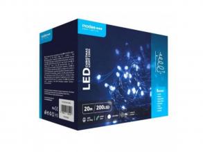 Led fényfüzér , beltéri/kültéri , hideg fehér , 200 LED , 20 m , IP44 , Modee