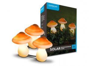 LED lámpa dekoráció szett , 3 darabos , napelemes , gomba , meleg fehér , IP44 , Modee