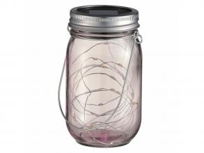 Modee Lighting LED Szolár Napelemes Dekor Kerti Üveg Lampion DS005