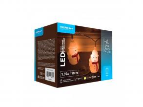 Modee Karácsonyi LED Füzér Plastic Elemes C1012 (10LED/1,35m/15cm) warm