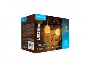Modee Karácsonyi LED Füzér Plastic Elemes C1015 (10LED/1,35m/15cm) warm