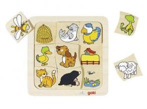 Állatos fa puzzle