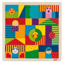 Fa színes farm puzzle, 43 darabos