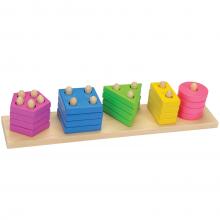 Fa formaillesztős puzzle, 20 darabos