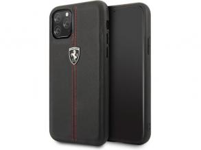 FERRARI GEN iPhone 11 Pro függőlegesen csíkozott fekete kemény bőrtok