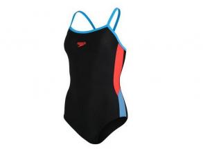 Dive Thinstrap Muscleback 1Pc Speedo női fekete/kék színű úszódressz